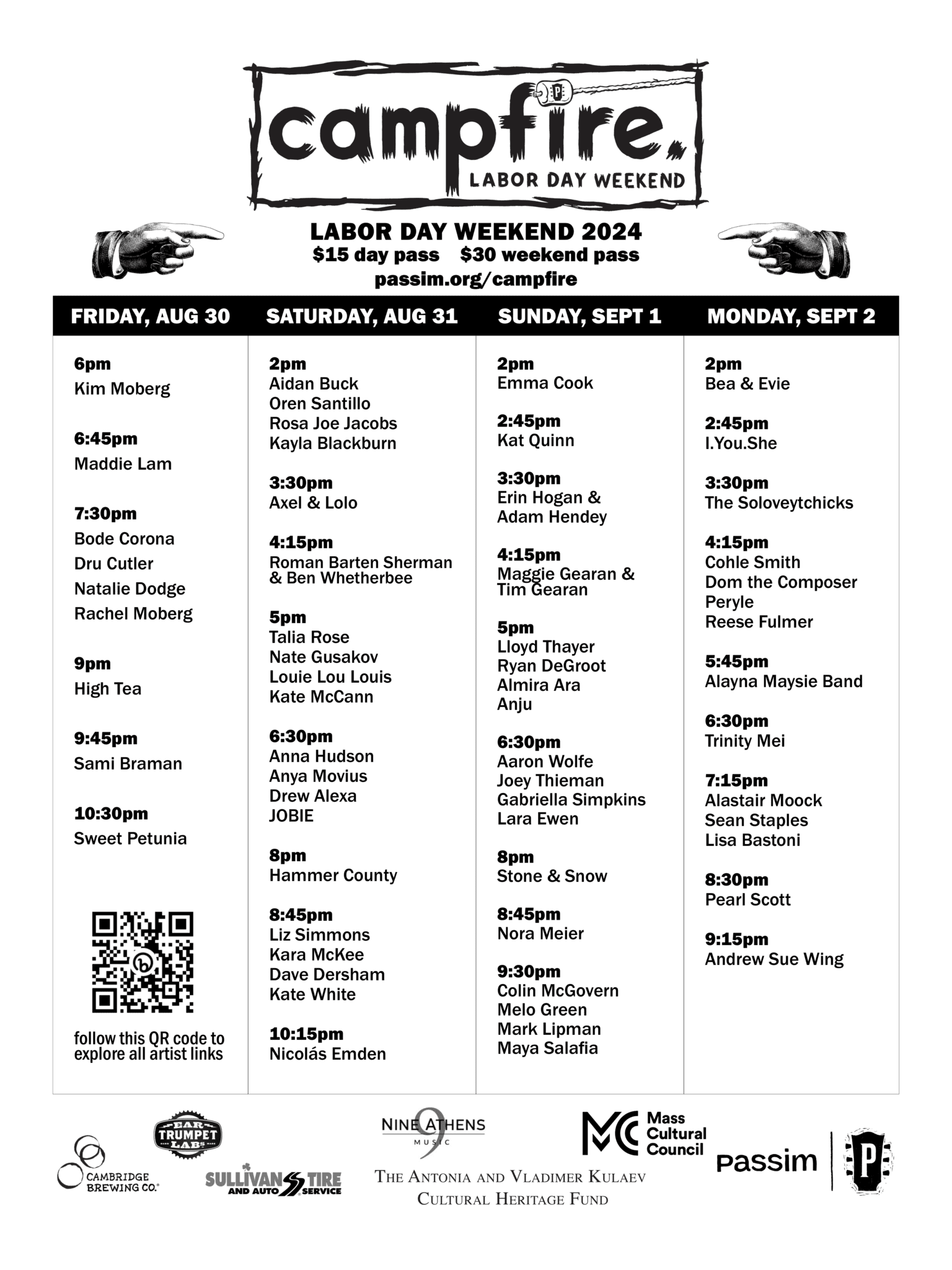 campfire labor day 2024 schedule-1