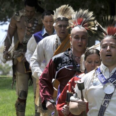 Photo of Wampanoag Singers & Dancers