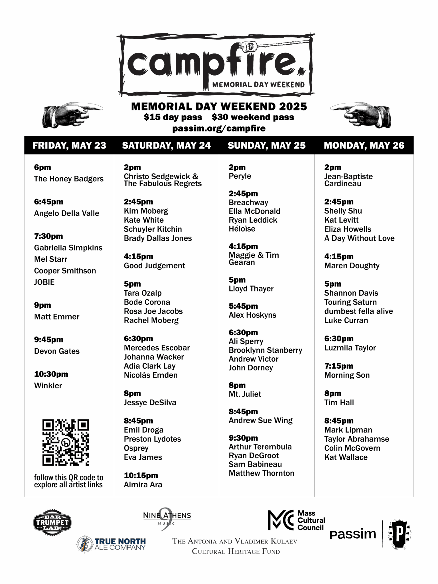 memorial day 2025 schedule